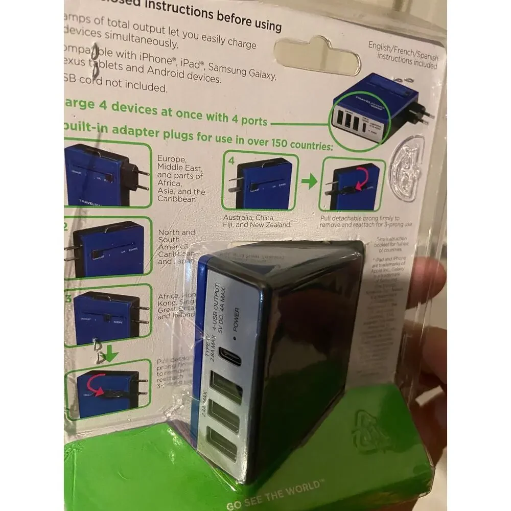Travelsmart worldwide usb charger